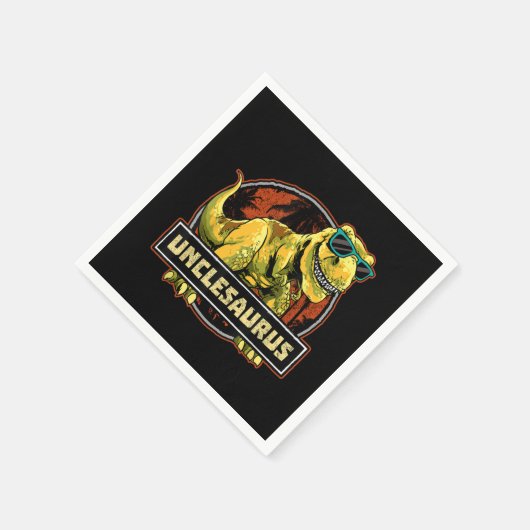Serviette En Papier Unclesaurus T rex Uncle Saurus Dinosaur (Coin)