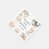 Serviette En Papier Under The Sea Animals Birthday Party (Coin)