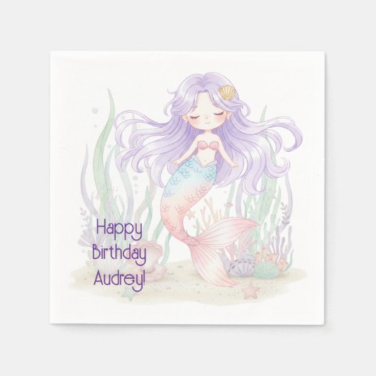 Serviette En Papier Under the Sea Cocktail Napkin (Devant)