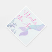 Serviette En Papier Under the Sea Mermaid Napkins (Coin)