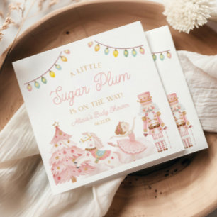 Serviette En Papier Une Baby Shower A Little Sugar Plum Nutcracker