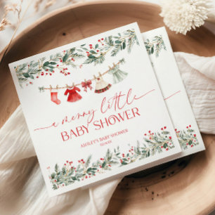 Serviette En Papier Une Baby Shower de Noël Une Petite Baby Shower Joy