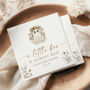 Serviette En Papier Une Baby Shower Fleur Sauvage Bohème Fantôme Un Pe