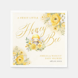 Serviette En Papier Une Baby Shower pour un Petit Abeille à Miel Adora