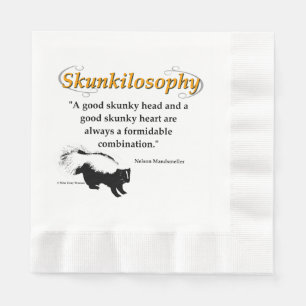Serviette En Papier Une bonne tête de skunky et un bon coeur de skunky