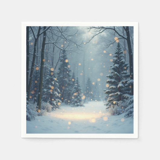 Serviette En Papier Une chaude histoire d'hiver (Devant)