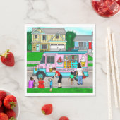 Serviette En Papier Une chaude journée d'été | Une illustration fantas (En situation)