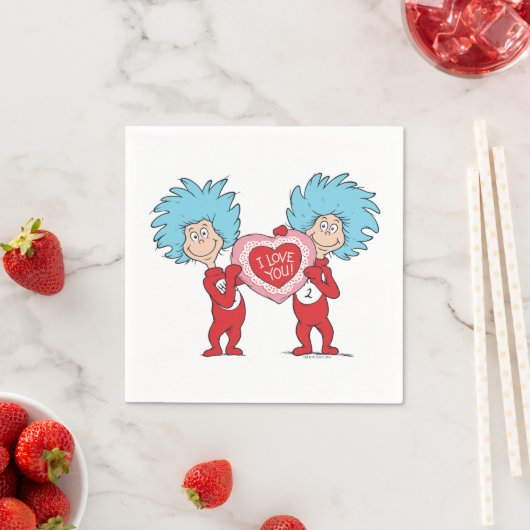 Serviette En Papier Une Chose Deux Je T'Aime (En situation)