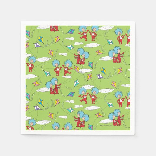 Serviette En Papier Une chose deux Motif de cerfs-volants (Devant)