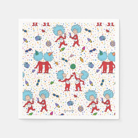 Serviette En Papier Une chose deux Motif de fête (Devant)