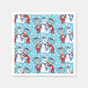 Serviette En Papier Une chose deux Motif de neige