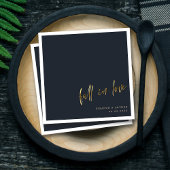 Serviette En Papier Une chute élégante en amour | Mariage de script Go