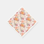 Serviette En Papier Une conception de série florale d'automne 2 (Coin)
