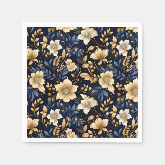 Serviette En Papier Une conception de série florale de mariage 6 (Devant)