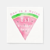Serviette En Papier Une dans un Melon 1er Birthday Watermelon (Devant)