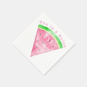 Serviette En Papier Une dans un Melon 1er Birthday Watermelon (Coin)