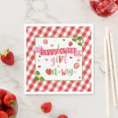 Serviette En Papier Une douce fille Berry est sur le chemin (En situation)