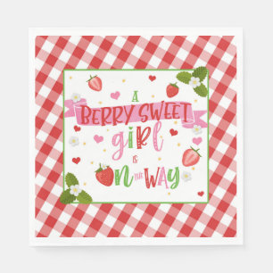 Serviette En Papier Une douce fille Berry est sur le chemin