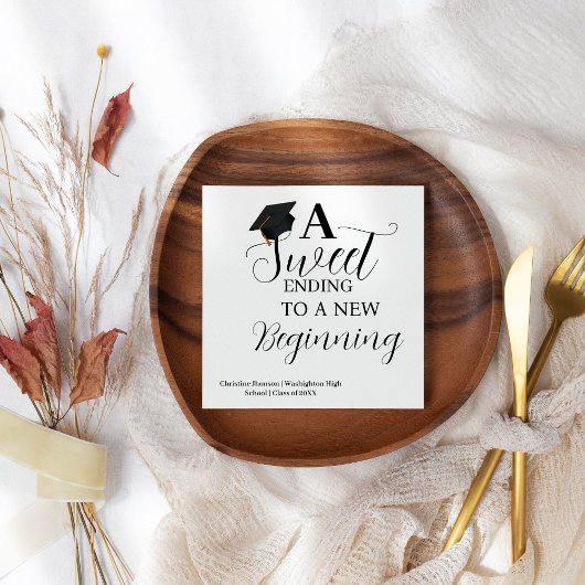 Serviette En Papier Une douce fin à la fête de remise des diplômes du