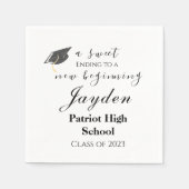 Serviette En Papier Une douce fin à un nouveau début de diplôme (Devant)