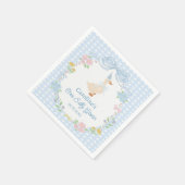 Serviette En Papier Une En vichy florale d'oie sotte, serviettes d'ann (Coin)