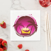 Serviette En Papier Une Femme Dans Un Hamac (En situation)