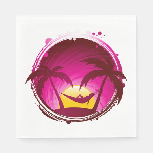 Serviette En Papier Une Femme Dans Un Hamac (Devant)