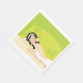 Serviette En Papier Une Femme Dans Un Papier Spa (Coin)