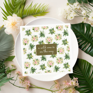 Serviette En Papier Une fête déjantée est en route Baby Shower Jungle