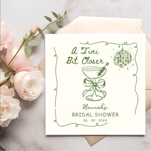 Serviette En Papier Une Fête des mariées Tini Bit Plus Étroite