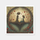 Serviette En Papier Une Fille Amour (Devant)