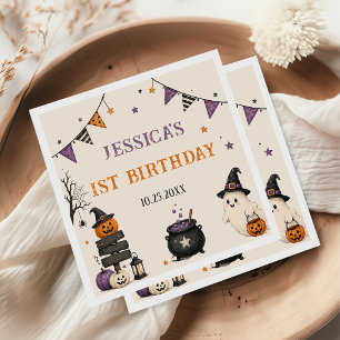 Serviette En Papier Une fille fantôme pour un 1er anniversaire Hallowe