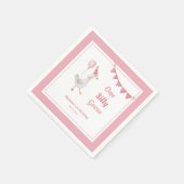 Serviette En Papier Une fille rose d'oie sotte 1er anniversaire (Coin)