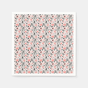 Serviette En Papier Une Fleur Fleurit Pour Sa Propre Joie