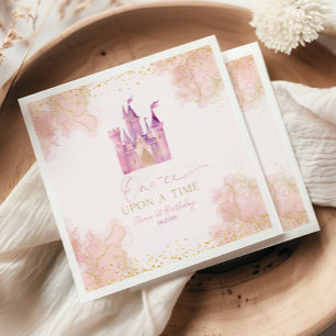 Serviette En Papier Une fois Princesse 1er anniversaire fête