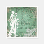 Serviette En Papier Une fois sur un papier Mariage temps (Devant)