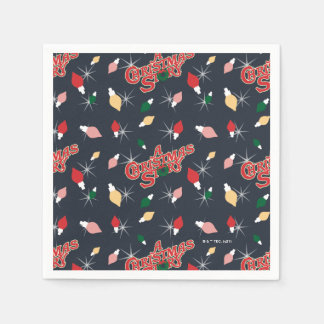 Serviette En Papier Une histoire de Noël | Motif des lumières de Noël