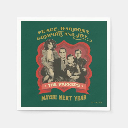 Serviette En Papier Une histoire de Noël | Paix, Harmonie, Confort & J (Devant)