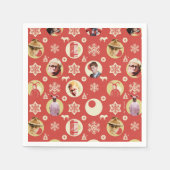 Serviette En Papier Une histoire de Noël Rétro Snowflake Motif (Devant)