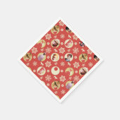 Serviette En Papier Une histoire de Noël Rétro Snowflake Motif (Coin)