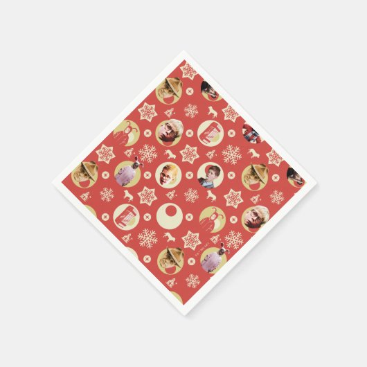 Serviette En Papier Une histoire de Noël Rétro Snowflake Motif (Coin)