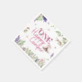 Serviette En Papier Une joyeuse Fille Camper Première fête d'anniversa (Coin)