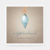 Serviette En Papier Une Lumière Est Apparue | Noël personnalisé Waterc (Devant)