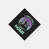 Serviette En Papier Une maison hantée est une maison heureuse (Coin)