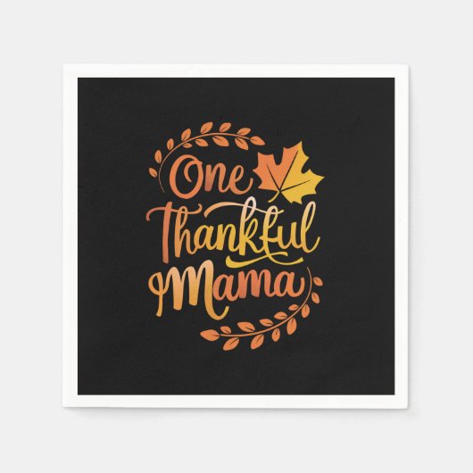 Serviette En Papier Une Maman Gentille Chute Thanksgiving Automne (Devant)