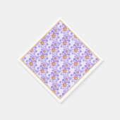 Serviette En Papier Une marguerite violette/papillon (Coin)