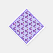 Serviette En Papier Une marguerite violette/papillon (Coin)