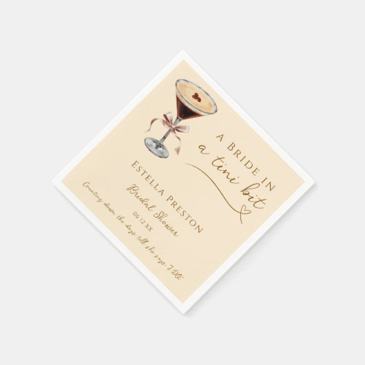 Serviette En Papier Une mariée dans une Baby Shower Martini Rose pour  (Coin)