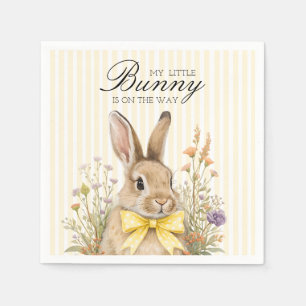 Serviette En Papier Une mignonne petite Baby Shower Lapin Floral Ruban