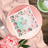 Serviette En Papier Une Mignonne Petite Souris Est En Chemin Fille Bab